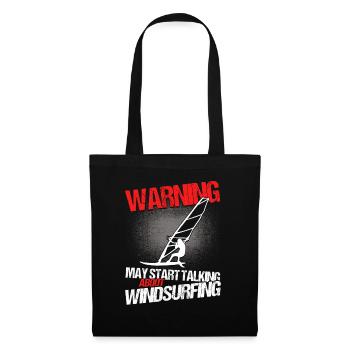Windsurfen Surfboard Kite Geschenk Für Windsurfer - Stoffbeutel - Schwarz - Vorne