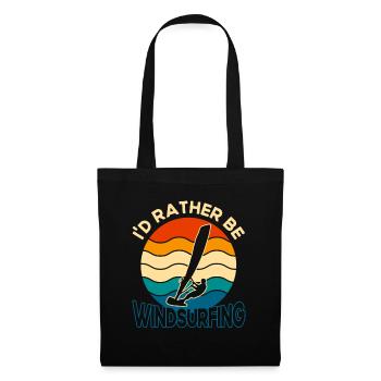 Windsurfen Surfboard Kite Geschenk Für Windsurfer - Stoffbeutel - Schwarz - Vorne