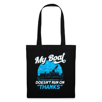 Pontoon Boat Gift Captain Boots Pontoon - Tote Bag - black - Front