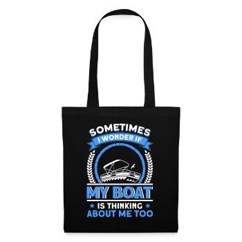Pontoon Boat Gift Captain Boots Pontoon - Tote Bag - black - Front