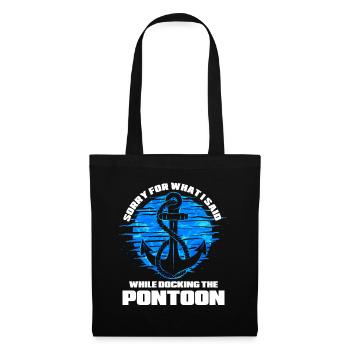 Pontoon Boat Gift Captain Boots Pontoon - Tote Bag - black - Front