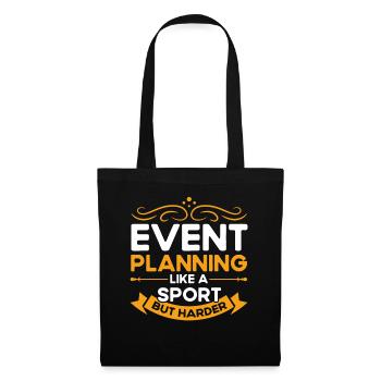 Eventplaner Hochzeitsplaner Event Manager - Stoffbeutel - Schwarz - Vorne