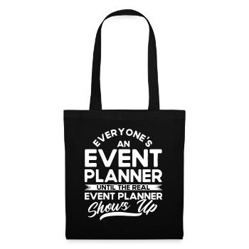 Eventplaner Hochzeitsplaner Event Manager - Stoffbeutel - Schwarz - Vorne