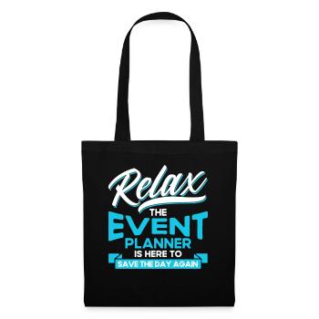 Eventplaner Hochzeitsplaner Event Manager - Stoffbeutel - Schwarz - Vorne