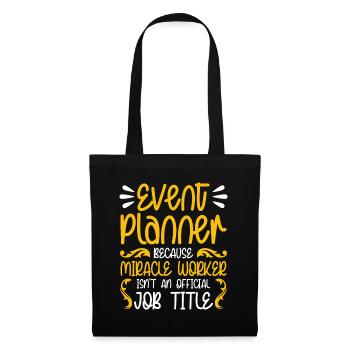 Eventplaner Hochzeitsplaner Event Manager - Stoffbeutel - Schwarz - Vorne