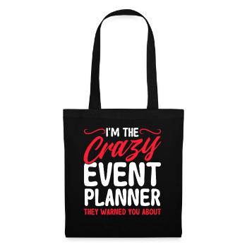 Eventplaner Hochzeitsplaner Event Manager - Stoffbeutel - Schwarz - Vorne