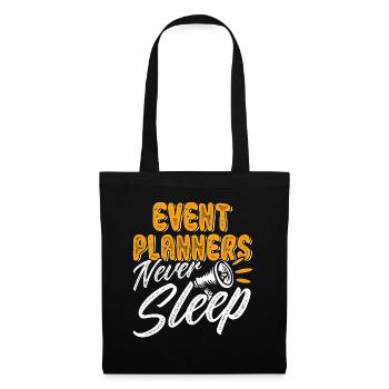 Eventplaner Hochzeitsplaner Event Manager - Stoffbeutel - Schwarz - Vorne