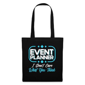 Eventplaner Hochzeitsplaner Event Manager - Stoffbeutel - Schwarz - Vorne
