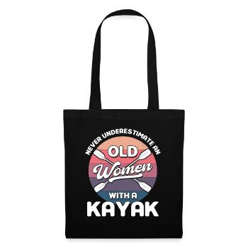 Kajak Kajakfahrer Kanu Outdoor Wasserkajak - Stoffbeutel - Schwarz - Vorne