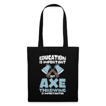 Axt Werfer Axt Werfen Axt Geschenk - Stoffbeutel - Schwarz - Vorne