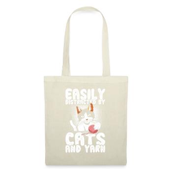 Wrinkled Crochet Yarn Needle Knitting - Tote Bag - nature - Front