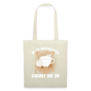 Wrinkled Crochet Yarn Needle Knitting - Tote Bag - nature - Front