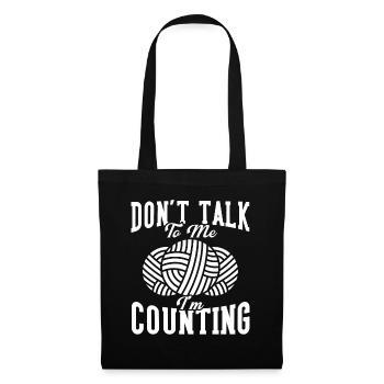 Tricot à l’aiguille de fil de fil de crochet froissé - Sac en tissu - noir - Devant