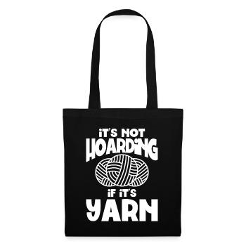 Tricot à l’aiguille de fil de fil de crochet froissé - Sac en tissu - noir - Devant