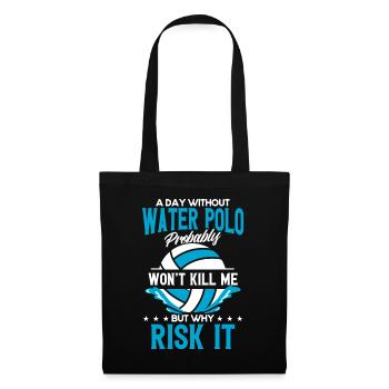 Wasserball Wassersport Polo Schwimmen - Stoffbeutel - Schwarz - Vorne