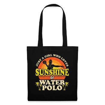 Wasserball Wassersport Polo Schwimmen - Stoffbeutel - Schwarz - Vorne