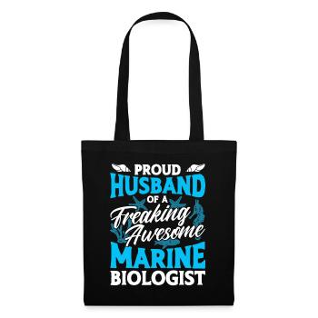 Meeresbiologe Ozean Geschenk Meeresbiologie - Stoffbeutel - Schwarz - Vorne