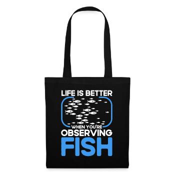 Meeresbiologe Ozean Geschenk Meeresbiologie - Stoffbeutel - Schwarz - Vorne