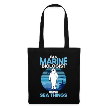 Meeresbiologe Ozean Geschenk Meeresbiologie - Stoffbeutel - Schwarz - Vorne