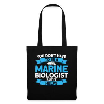 Meeresbiologe Ozean Geschenk Meeresbiologie - Stoffbeutel - Schwarz - Vorne