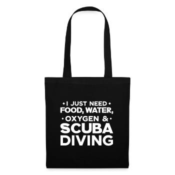 Sporttauchen Geschenk Unterwasser Sporttaucher - Stoffbeutel - Schwarz - Vorne