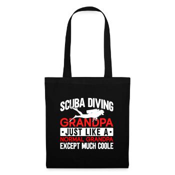 Sporttauchen Geschenk Unterwasser Sporttaucher - Stoffbeutel - Schwarz - Vorne