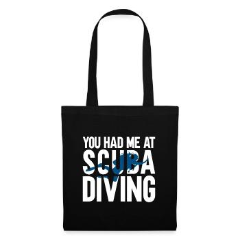 Sporttauchen Geschenk Unterwasser Sporttaucher - Stoffbeutel - Schwarz - Vorne