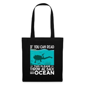 Scuba Diving Gift Underwater Scuba Diver - Tote Bag - black - Front