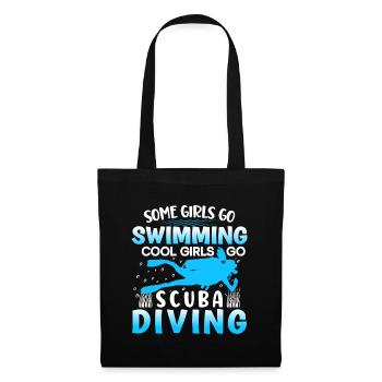 Sporttauchen Geschenk Unterwasser Sporttaucher - Stoffbeutel - Schwarz - Vorne