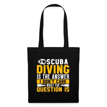 Sporttauchen Geschenk Unterwasser Sporttaucher - Stoffbeutel - Schwarz - Vorne