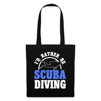 Sporttauchen Geschenk Unterwasser Sporttaucher - Stoffbeutel - Schwarz - Vorne