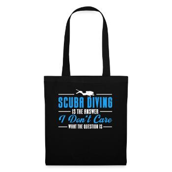 Sporttauchen Geschenk Unterwasser Sporttaucher - Stoffbeutel - Schwarz - Vorne