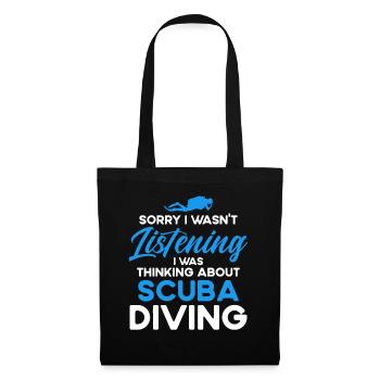Sporttauchen Geschenk Unterwasser Sporttaucher - Stoffbeutel - Schwarz - Vorne