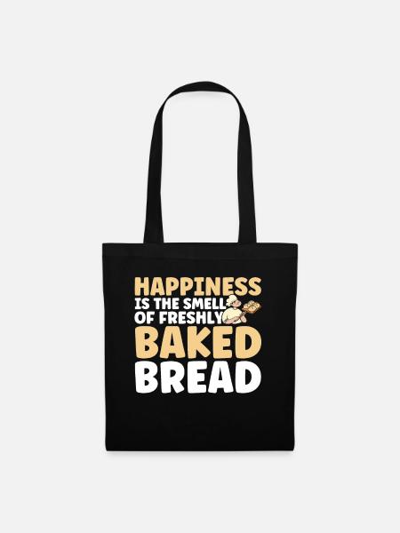 Brotbacken Geschenk Bäckerei Zitat Bäcker - Stoffbeutel - Schwarz