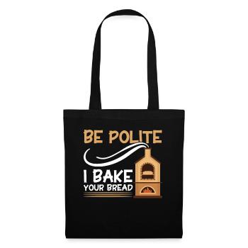 Bread Baking Gift Bakery Quote Baker - Tote Bag - black - Front