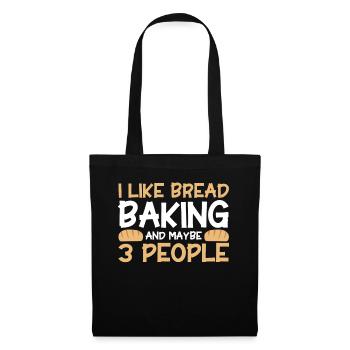 Bread Baking Gift Bakery Quote Baker - Tote Bag - black - Front