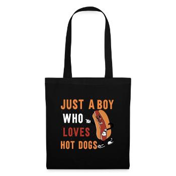 Hotdog Food Lover Hotdogs Essen Hotdog Verkäufer - Stoffbeutel - Schwarz - Vorne