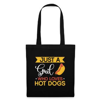 Hotdog Food Lover Hotdogs Essen Hotdog Verkäufer - Stoffbeutel - Schwarz - Vorne