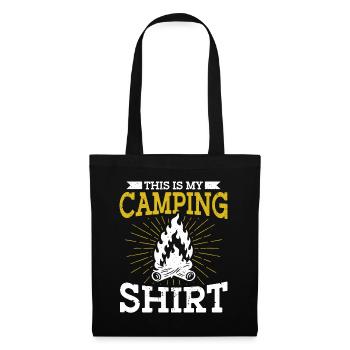 Camping Geschenk Lustiger Spruch für Camper - Stoffbeutel - Schwarz - Vorne