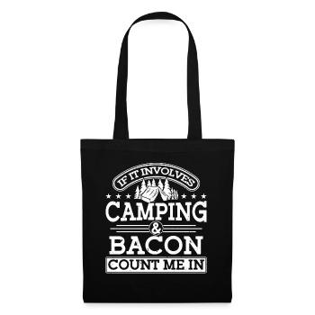 Camping Geschenk Lustiger Spruch für Camper - Stoffbeutel - Schwarz - Vorne