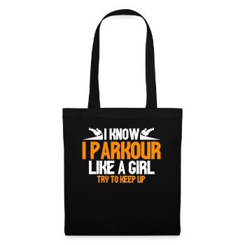 Parkour Cadeau Freerunning Parkour Runner - Sac en tissu - noir - Devant