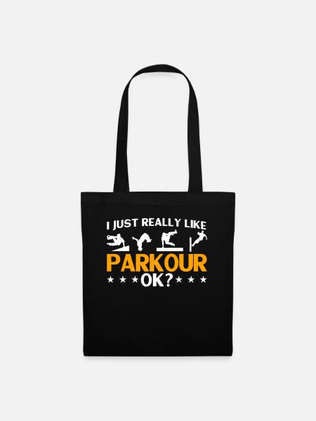 Parkour Geschenk Freerunning Parkourläufer - Stoffbeutel - Schwarz