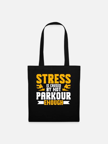 Parkour Geschenk Freerunning Parkourläufer - Stoffbeutel - Schwarz