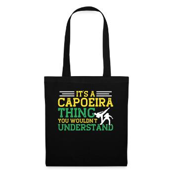 Capoeira Cadeau Brésil Arts Martiaux Capoeira - Sac en tissu - noir - Devant