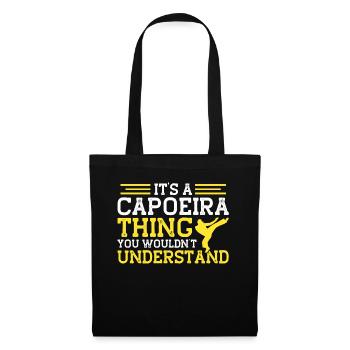 Capoeira Cadeau Brésil Arts Martiaux Capoeira - Sac en tissu - noir - Devant