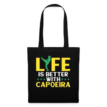 Capoeira Geschenk Brasilien Kampfkunst Capoeira - Stoffbeutel - Schwarz - Vorne