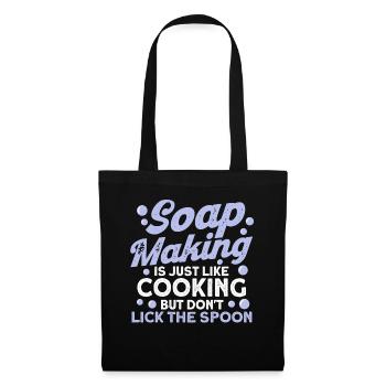 Soap Making Gift Homemade Soap Maker - Stoffbeutel - Schwarz - Vorne