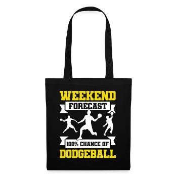 Dodgeball Player Gift Ball Jeux de Dodgeball - Sac en tissu - noir - Devant