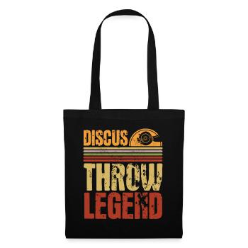 Discus Throw Discus Thrower Cadeau - Sac en tissu - noir - Devant