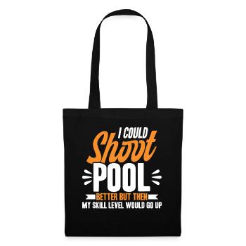 Billard Geschenkidee Billardspieler Pool Snooker - Stoffbeutel - Schwarz - Vorne